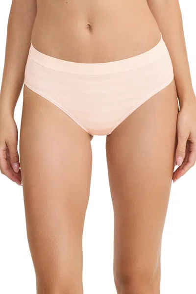 Jockey Seamfree Hi-cut In Peach Ice Stripe