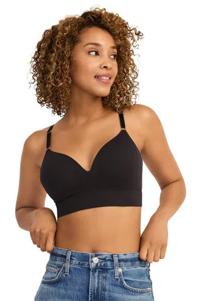 Jockey Seamfree Smooth T-shirt Bralette In Black