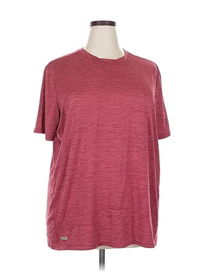 Pre-owned Jockey Short Sleeve Top Burgundy Crew Neck Tops