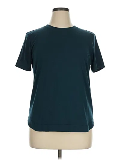 Pre-owned Jockey Short Sleeve Top Teal Crew Neck Tops