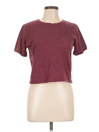 Pre-owned Jockey Short Sleeve T-shirt In Burgundy