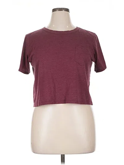 Pre-owned Jockey Short Sleeve T-shirt In Burgundy