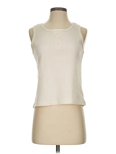 Pre-owned Jockey Sleeveless Top Ivory Halter Neckline Tops