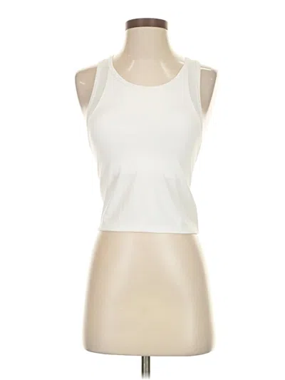 Pre-owned Jockey Sleeveless Top Ivory Halter Neckline Tops In White
