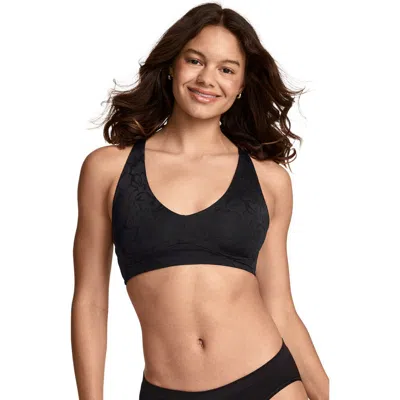 Jockey Smooth Touch Lace Bralette In Black