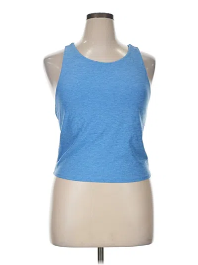 Pre-owned Jockey Tank Top Blue Halter Neckline Tops