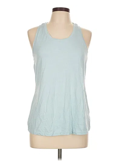 Pre-owned Jockey Tank Top Blue Halter Neckline Tops