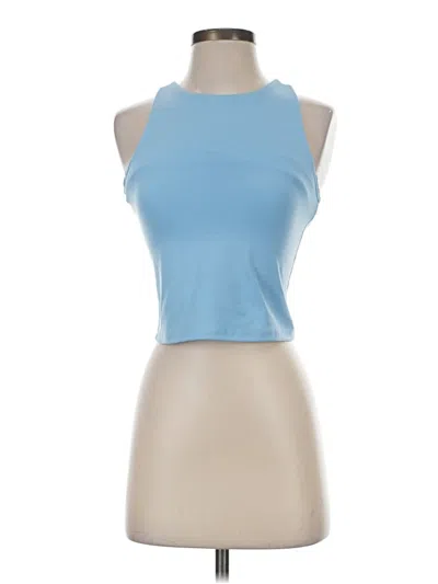 Pre-owned Jockey Tank Top Blue Halter Neckline Tops