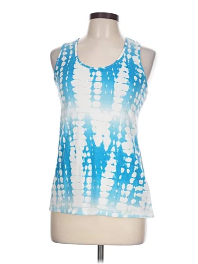 Pre-owned Jockey Tank Top Blue Halter Neckline Tops