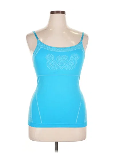 Pre-owned Jockey Tank Top Blue Strapless Neckline Tops