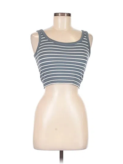 Pre-owned Jockey Tank Top Blue Strapless Neckline Tops