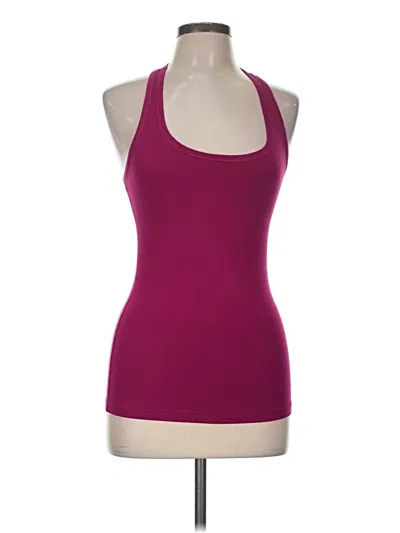 Pre-owned Jockey Tank Top Burgundy Halter Neckline Tops