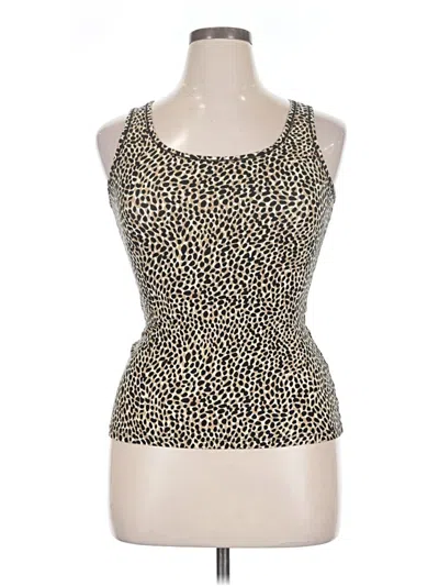 Pre-owned Jockey Tank Top Gold Halter Neckline Tops