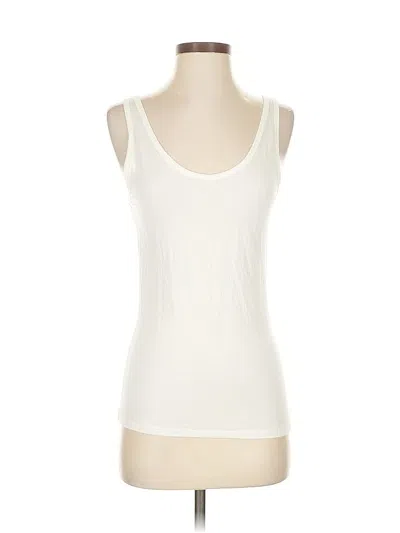 Pre-owned Jockey Tank Top Ivory Strapless Neckline Tops In White