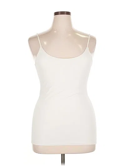 Pre-owned Jockey Tank Top Ivory Strapless Neckline Tops In White