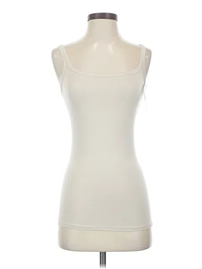 Jockey Tank Top Ivory Strapless Neckline Tops In White