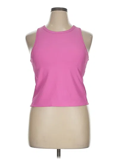 Pre-owned Jockey Tank Top Pink Halter Neckline Tops
