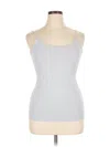 Jockey Tank Top Silver Strapless Neckline Tops In Blue