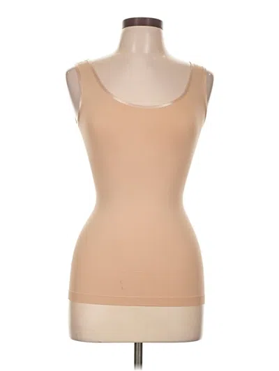 Pre-owned Jockey Tank Top Tan Strapless Neckline Tops