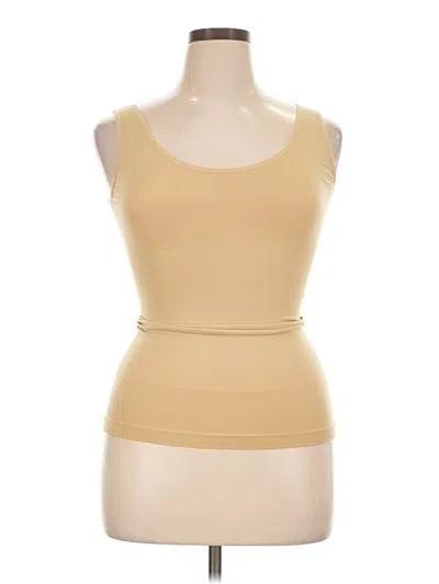 Pre-owned Jockey Tank Top Tan Strapless Neckline Tops