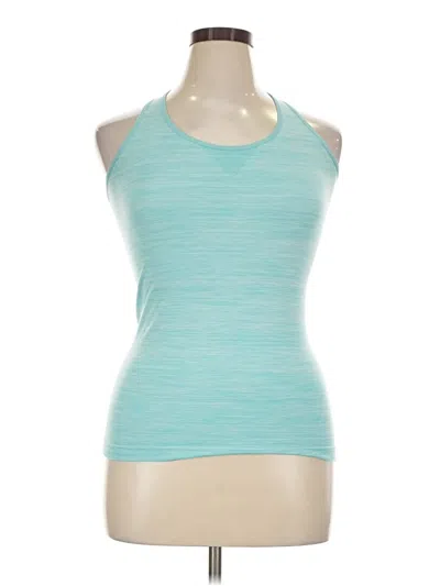 Pre-owned Jockey Tank Top Teal Halter Neckline Tops