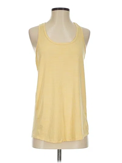Pre-owned Jockey Tank Top Yellow Halter Neckline Tops