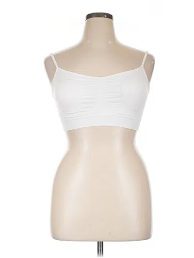 Pre-owned Jockey Tube Top White Strapless Neckline Tops