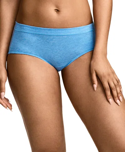 Jockey Women's Cotton Stretch Hipster Underwear 1554 In Blue