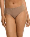 Jockey Women's High-cut Lace Trimmed Brief Underwear In Brown