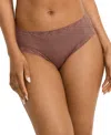 Jockey Women's High-cut Lace Trimmed Brief Underwear In Brown