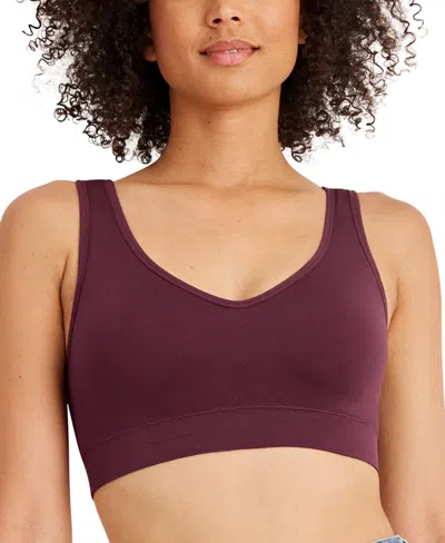 Jockey Women's Molded Cup Seamfree Bralette 3041 In Deep Sangria