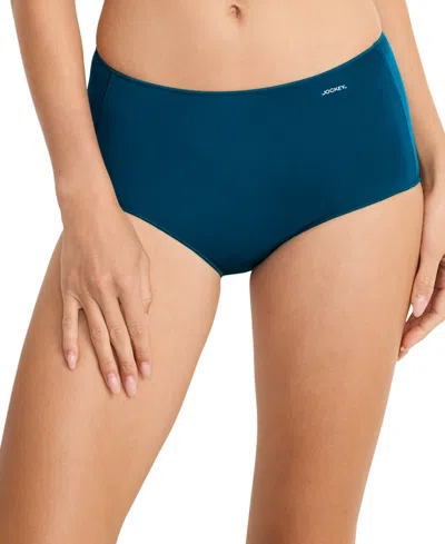 Jockey Women's No Panty Line Hip Brief Underwear 1372 In Blue