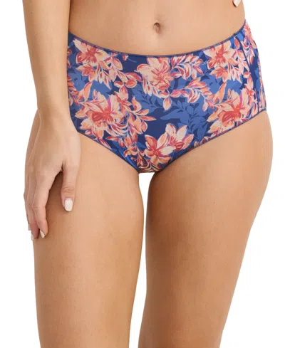 Jockey Women's No Panty Line Hip Brief Underwear 1372 In Stephanie Floral Blue-print
