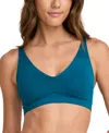 Jockey Women's Solid Seam-free Smooth Light Support Bralette 3044 In Blue