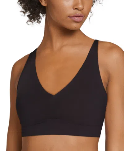 Jockey Women's Solid Seam-free Smooth Light Support Bralette 3044 In Black