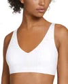 Jockey Women's Solid Seam-free Smooth Light Support Bralette 3044 In White