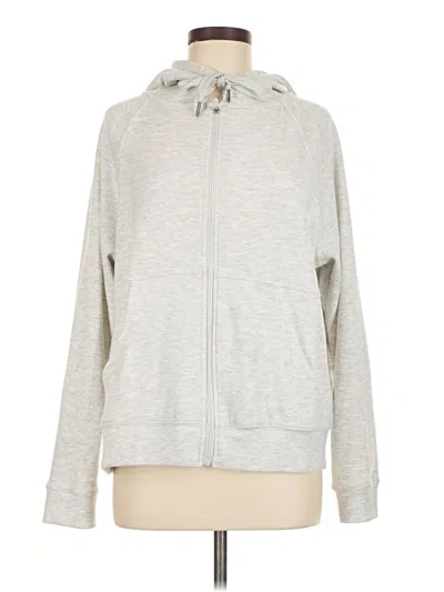 Pre-owned Jockey Zip Up Hoodie In Gray