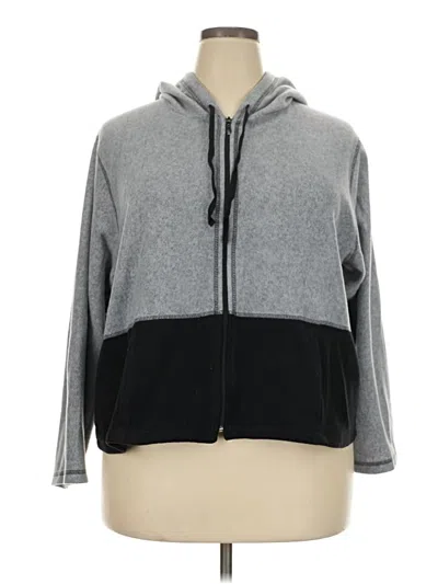 Pre-owned Jockey Zip Up Hoodie In Gray