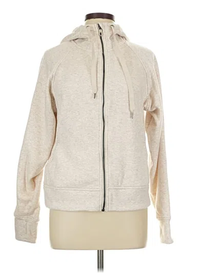 Pre-owned Jockey Zip Up Hoodie In Tan