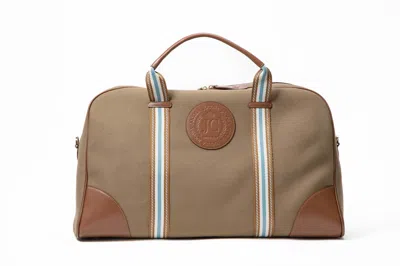 Jocosa Brown Weekend Bag - Camel & Camel With Camel - White Strap
