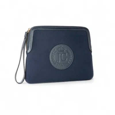 Jocosa Men's Blue Solid Clutch Bag - Navy & Navy