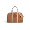 Jocosa Men's Brown Daily Sport Bag - Camel & Camel With Sky Blue-white Strap
