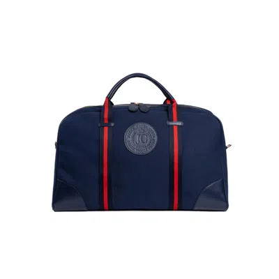 Jocosa Women's Blue Weekend Bag Navy Canvas Navy Leather