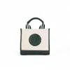 Jocosa Women's Green / White Mini Tote Bag - Ivory & Green With Green - Ivory Strap
