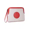 Jocosa Women's White / Red Ivory Clutch Bag - Ivory & Red