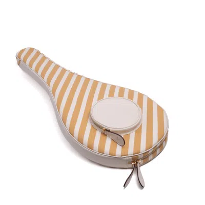 Jocosa Women's White / Yellow Racket Bag Yellow White Stripe In Multi