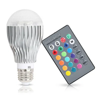 Jodex 16-color Led Bulb Set With Remote Control - Perfect For Mood Lighting In Gray