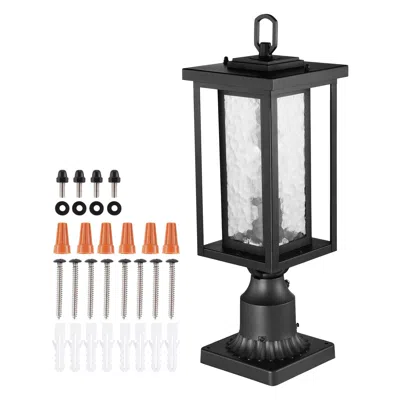 Jodex 2 Pack Dusk To Dawn Outdoor Post Light, 17.72 In, Waterproof Lamp Post Light Fixtures With 3.5 In Pi In Black