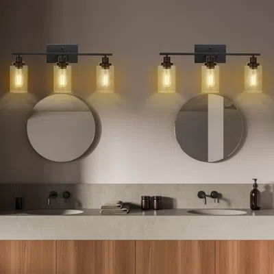 Jodex 3 Light Wall Sconce Lighting With Clear Glass Shade Bathroom Vanity Lamp Fixture Modern Mounted Ligh In Multi