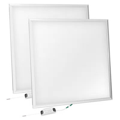 Jodex 48w 2×2ft Led Panel Light 5800lm 7000k Ceiling Lighting 150w Equivalent Led Troffer Recessed Edge-li In White